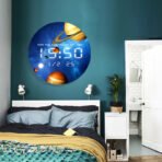 Planet LED Digital Desk Clock Large Display Modern Wall Clock for Bedroom & Living Room Decoration - Image 4