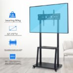 Steel LED LCD TV Stand 32-60 Inch Multi-Functional Trolley with 360 - Image 4