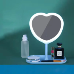 LED Makeup Mirror-Heart Shape - Image 4