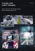 3 Lens Dash Cam HD - Image 3