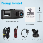 3 Lens Dash Cam HD - Image 7