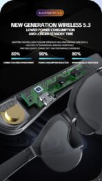 Wireless Sunglasses With Microphone Speaker Smart Glass - Image 5