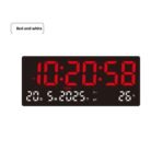 LED Digital Wall Clock/Calendar Large Display Dual Alarm with Indoor Temperature Date and Day of Week for Home Decor