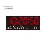LED Digital Wall Clock/Calendar Large Display Dual Alarm with Indoor Temperature Date and Day of Week for Home Decor