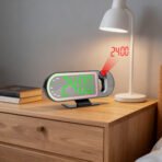Multifunctional RGB LED Alarm Clock Projection Temperature Humidity Display USB Digital - Image 6
