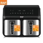 RAF Air Fryer Oil-free Double Basket Touch Screen Digital Two Handles