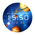 Planet LED Digital Desk Clock Large Display Modern Wall Clock for Bedroom & Living Room Decoration