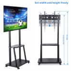 Steel LED LCD TV Stand 32-60 Inch Multi-Functional Trolley with 360 - Image 8
