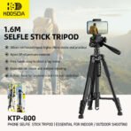 KTP-800 Stable Tripod Aluminum Alloy Camera Photography and Remote Control - Image 3