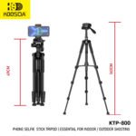 KTP-800 Stable Tripod Aluminum Alloy Camera Photography and Remote Control