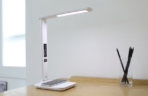 LED Desk Table Lamp Touch Wireless Charger Alarm Clock - Image 2