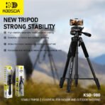 KSD-980 Long Tripod Aluminum Alloy Camera Photography and Remote Control - Image 3