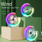 Colorful LED Tabletop Fan - Image 3