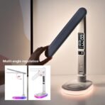 LED Desk Lamp With Wireless Charger Calendar Temperature Display - Image 3