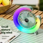Colorful LED Tabletop Fan - Image 4