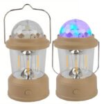 Camping Lamp Rechargeable Colorful Atmosphere Light with Hook