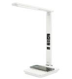 LED Desk Table Lamp Touch Wireless Charger Alarm Clock