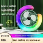 Colorful LED Tabletop Fan - Image 6