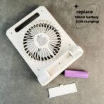Mini Desktop Fan Cooling Fan With Cob Light - Image 6